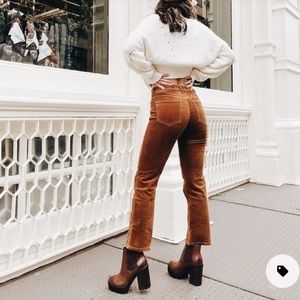 H&M Corduroy High Waisted Jeans